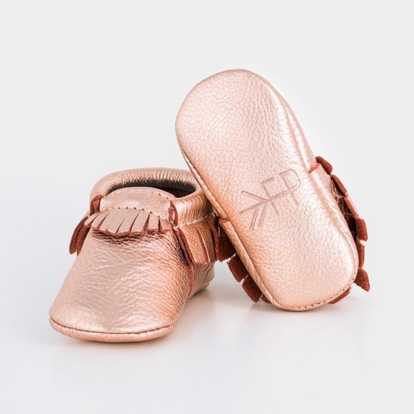 Freshly Picked Other - Freshly Picked Rose Gold soft leather moccasin